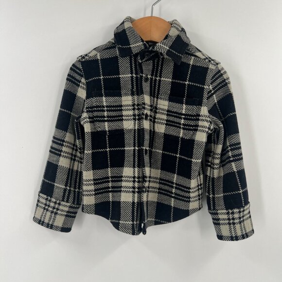 Quince Baby Boys 12-18 Months Long Sleeve Button Up Shirt Jacket Cozy Plaid - Picture 9 of 9